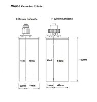 COX VBA 200B (MR) 2K Druckluftdosierpistole 200ml 1:1/2:1/4:1/10:1 Mixpac Kartusche