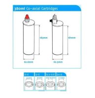 COX CCA 380A 2K Druckluft Dosierpistole 380ml 1:1 Koaxial...