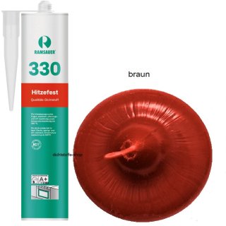 Ramsauer 330 Hitzefest braun 1K Silicon Dichtstoff 310ml Kartusche