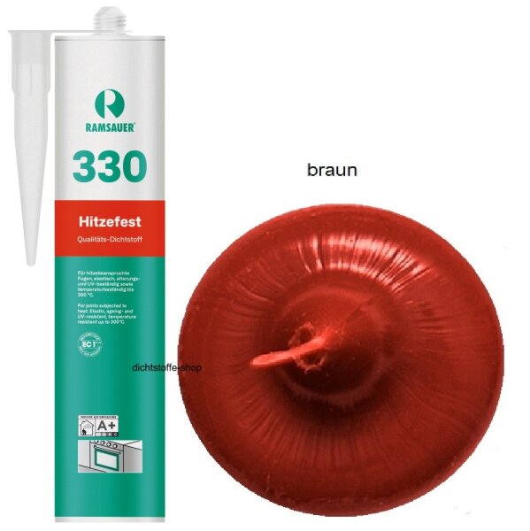 Ramsauer 330 Hitzefest braun 1K Silicon Dichtstoff 310ml Kartusche