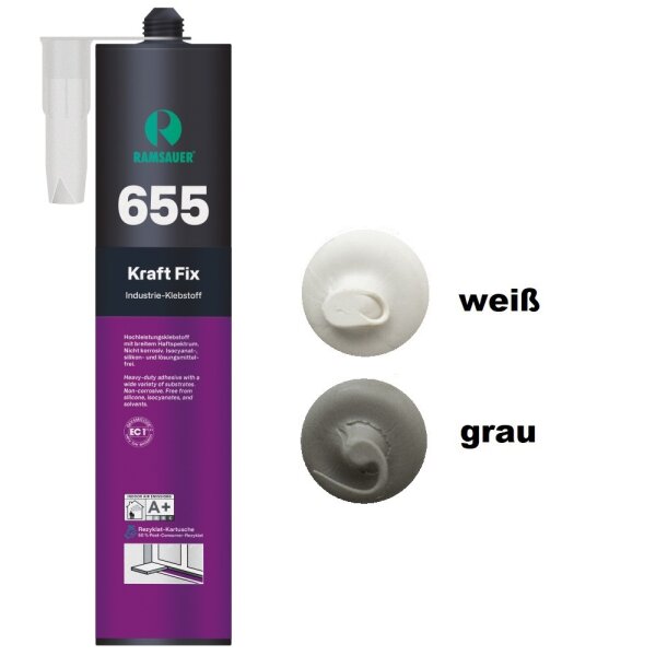 Ramsauer 655 Kraft Fix 1K Hybrid Klebstoff 450g Kartusche