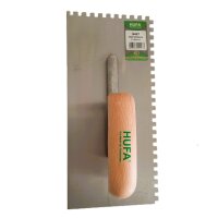 Hufa Glättekelle Stahl Holzgriff 280mm x 130mm 6x6mm...