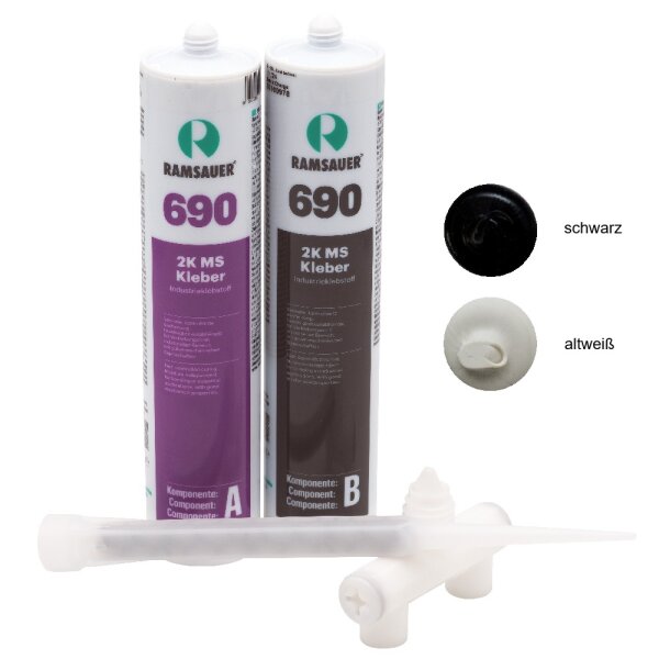 Ramsauer 690 2K MS Kleber Hybrid Klebstoff 840g Doppel Einzel Kartusche