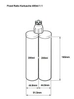 COX 2K Klebstoff Dosierpistole VBM 200 400ml 1:1 Mixpac...