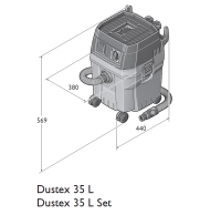 Fein Industrie Nass-Trocken Sauger Dustex 35 L 1380Watt