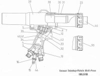 Horn Tecalemit Teleskop-Multifunktions-Pistole 310ml Kartusche