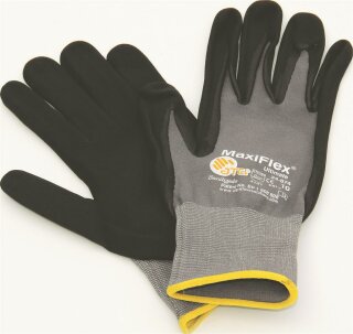 Nylon Strick Montage Handschuhe schwarz Größe M - XXL