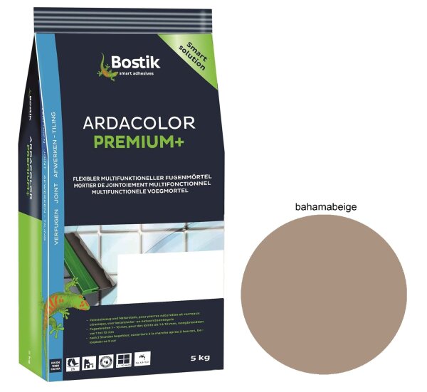 Bostik Ardacolor Premium Fuge plus Fliesen Naturstein Fugenmörtel 5Kg bahamabeige