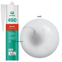 Ramsauer 450 Sanitär weiß 1K Silikon Dichtstoff 310ml Kartusche