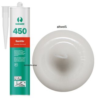 Ramsauer 450 Sanitär altweiß 1K Silikon Dichtstoff 310ml Kartusche