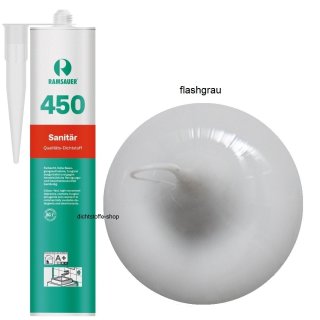 Ramsauer 450 Sanitär flashgrau 1K Silikon Dichtstoff 310ml Kartusche