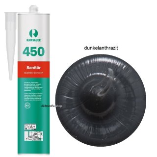 Ramsauer 450 Sanitär dunkel anthrazit 1K Silikon Dichtstoff 310ml Kartusche