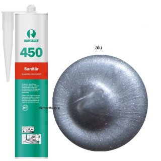 Ramsauer 450 Sanitär alu 1K Silikon Dichtstoff 310ml Kartusche