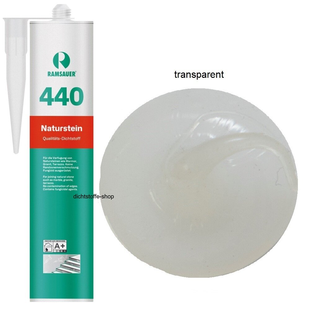 Ramsauer 440 Naturstein 1K Silicon Dichtstoff 310ml Kartusche transparent