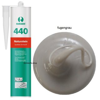 Ramsauer 440 Naturstein fugengrau 1K Silikon Dichtstoff 310ml Kartusche