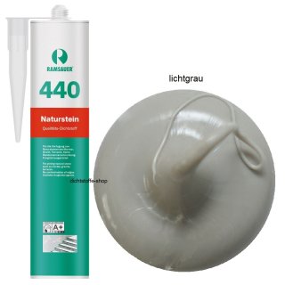 Ramsauer 440 Naturstein lichtgrau 1K Silikon Dichtstoff 310ml Kartusche