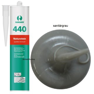 Ramsauer 440 Naturstein sanitärgrau 1K Silikon Dichtstoff 310ml Kartusche