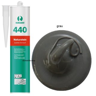 Ramsauer 440 Naturstein grau 1K Silikon Dichtstoff 310ml Kartusche