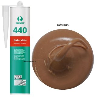 Ramsauer 440 Naturstein rotbraun 1K Silikon Dichtstoff 310ml Kartusche