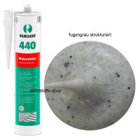 Ramsauer 440 Naturstein fugengrau strukturiert 1K Silikon Dichtstoff 310ml Kartusche