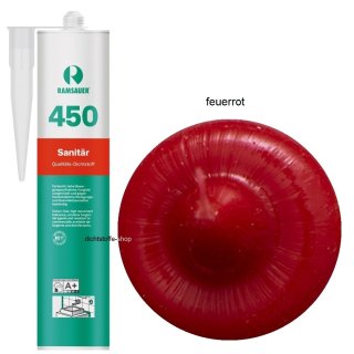 Ramsauer 450 Sanitär feuerrot 1K Silikon Dichtstoff 310ml Kartusche