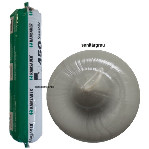 Ramsauer 450 Sanitär sanitärgrau 1K Silikon Dichtstoff 400ml Folienbeutel