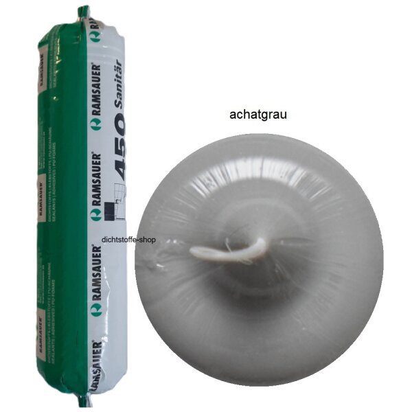 Ramsauer 450 Sanitär achatgrau 1K Silikon Dichtstoff 400ml Folienbeutel