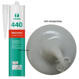 Ramsauer 440 Naturstein hell whisperblau1K Silikon Dichtstoff 310ml Kartusche