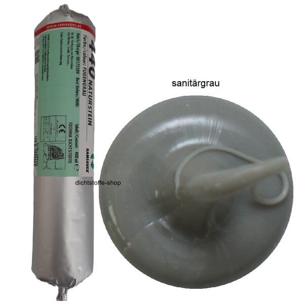 Ramsauer 440 Naturstein sanitärgrau 1K Silikon Dichtstoff 400ml Folienbeutel