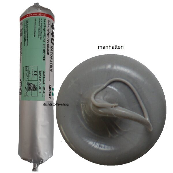 Ramsauer 440 Naturstein manhatten 1K Silikon Dichtstoff 400ml Folienbeutel