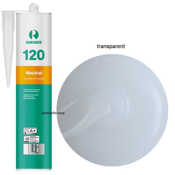 Ramsauer 120 Neutral transparent 1K Silikon Dichtstoff 310ml Kartusche