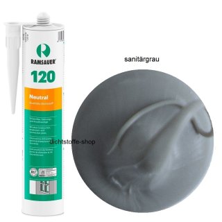 Ramsauer 120 Neutral sanitärgrau 1K Silikon Dichtstoff 310ml Kartusche