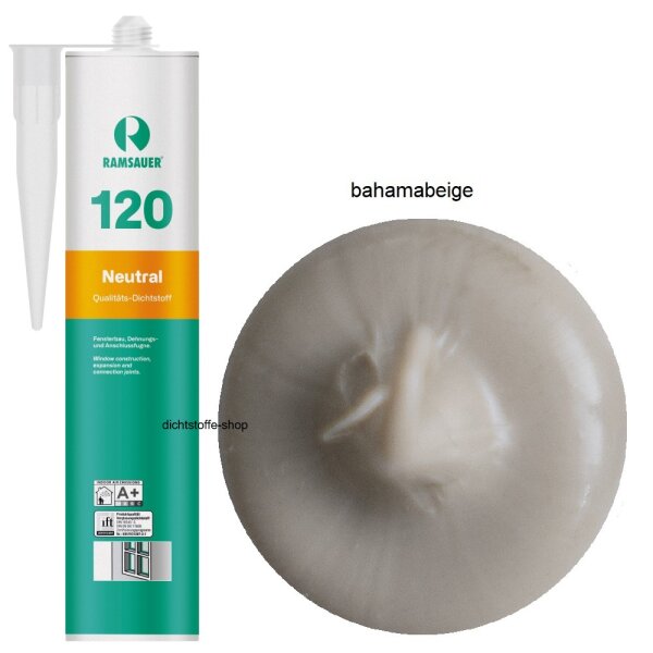 Ramsauer 120 Neutral bahamabeige 1K Silikon Dichtstoff 310ml Kartusche