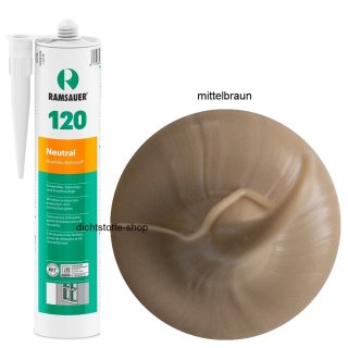 Ramsauer 120 Neutral mittelbraun 1K Silikon Dichtstoff 310ml Kartusche