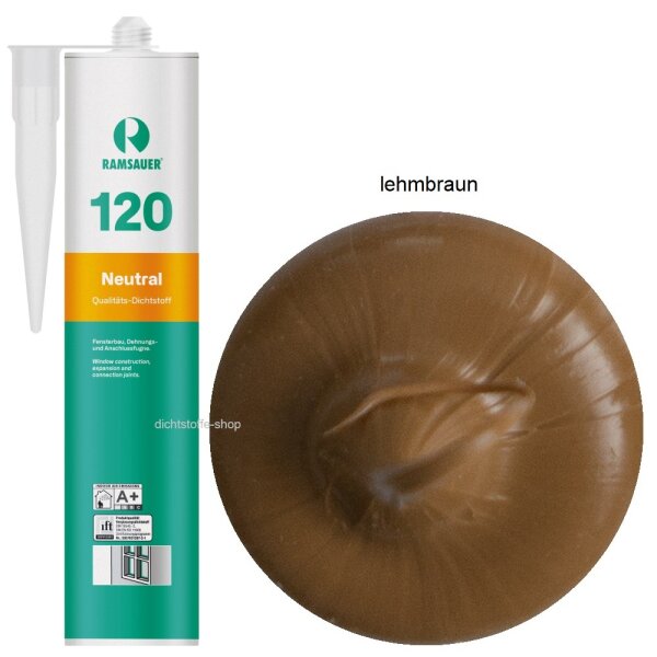 Ramsauer 120 Neutral lehmbraun 1K Silikon Dichtstoff 310ml Kartusche