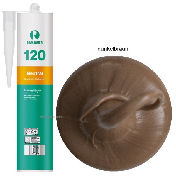 Ramsauer 120 Neutral dunkelbraun 1K Silikon Dichtstoff 310ml Kartusche