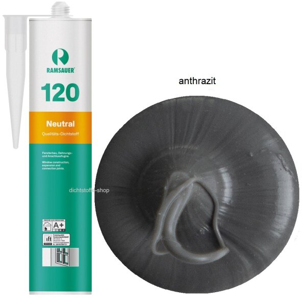 Ramsauer 120 Neutral anthrazit 1K Silikon Dichtstoff 310ml Kartusche