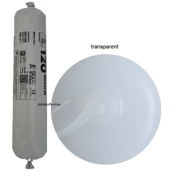 Ramsauer 120 Neutral transparent 1K Silikon Dichtstoff 400ml Folienbeutel
