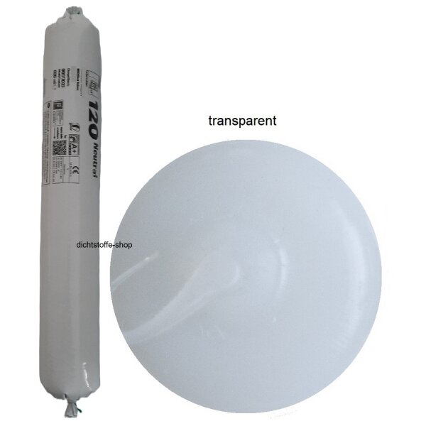 Ramsauer 120 Neutral transparent 1K Silikon Dichtstoff 600ml Folienbeutel