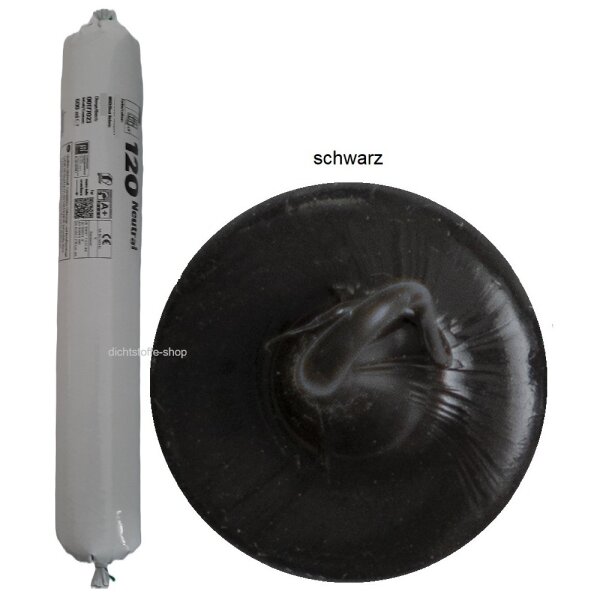Ramsauer 120 Neutral schwarz 1K Silikon Dichtstoff 600ml Folienbeutel