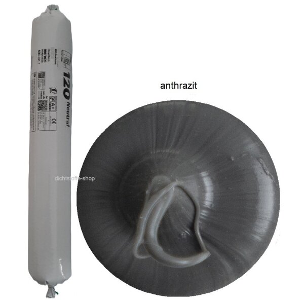 Ramsauer 120 Neutral anthrazit 1K Silikon Dichtstoff 600ml Folienbeutel