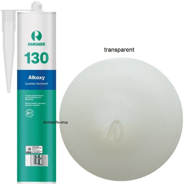 Ramsauer 130 Alkoxy transparent 1K Silikon Dichtstoff 310ml Kartusche