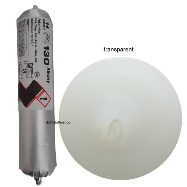 Ramsauer 130 Alkoxy transparent 1K Silikon Dichtstoff 400ml Folienbeutel