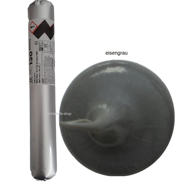 Ramsauer 130 Alkoxy eisengrau 1K Silikon Dichtstoff 600ml Folienbeutel
