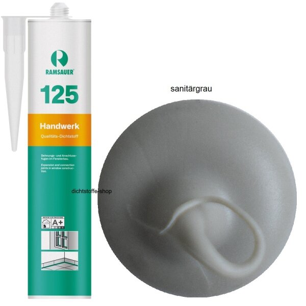Ramsauer 125 Handwerk sanitärgrau 1K Silikon Dichtstoff 310ml Kartusche