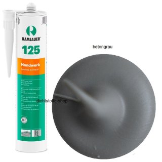 Ramsauer 125 Handwerk betongrau 1K Silikon Dichtstoff 310ml Kartusche