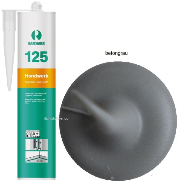Ramsauer 125 Handwerk betongrau 1K Silikon Dichtstoff 310ml Kartusche