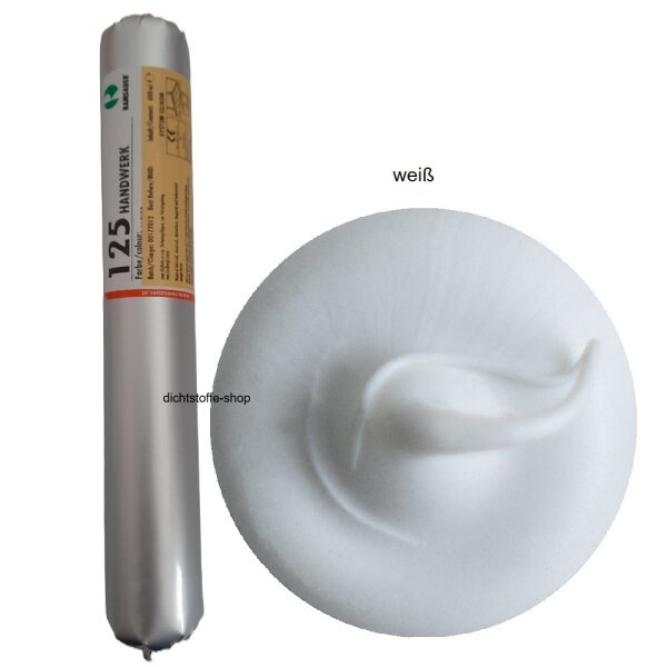 Ramsauer 125 Handwerk weiß 1K Silikon Dichtstoff 600ml Folienbeutel