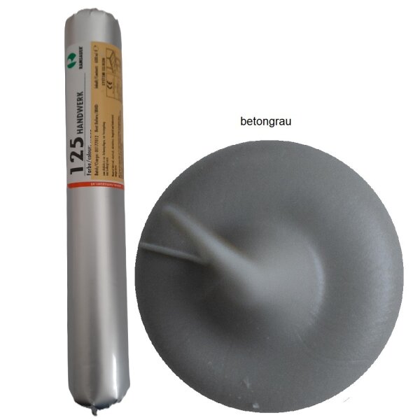 Ramsauer 125 Handwerk betongrau 1K Silikon Dichtstoff 600ml Folienbeutel