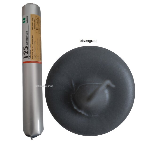 Ramsauer 125 Handwerk eisengrau 1K Silikon Dichtstoff 600ml Folienbeutel